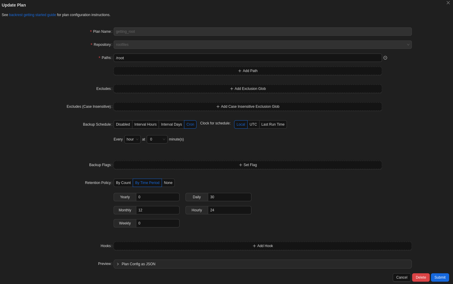creating a backup plan