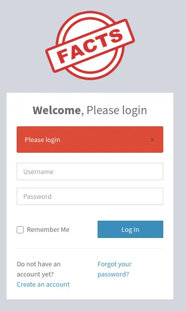website port 80 login screen