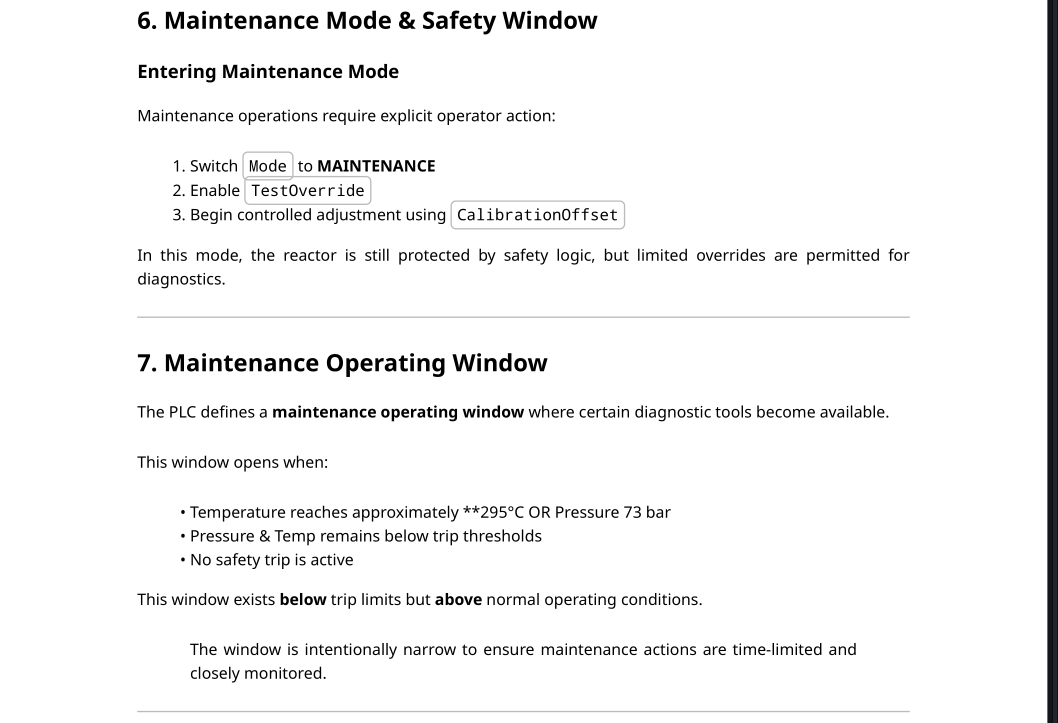 open maintenance window