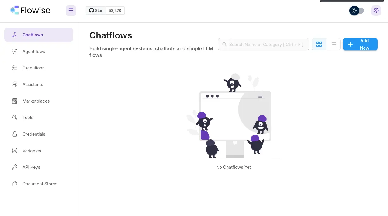 website flowise admin panel